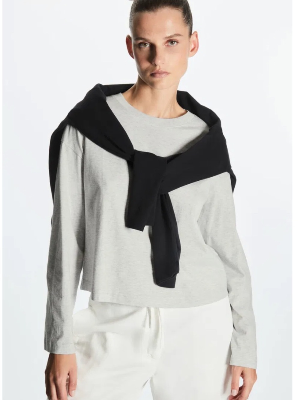 COS Cropped Long Sleeve T Shirt